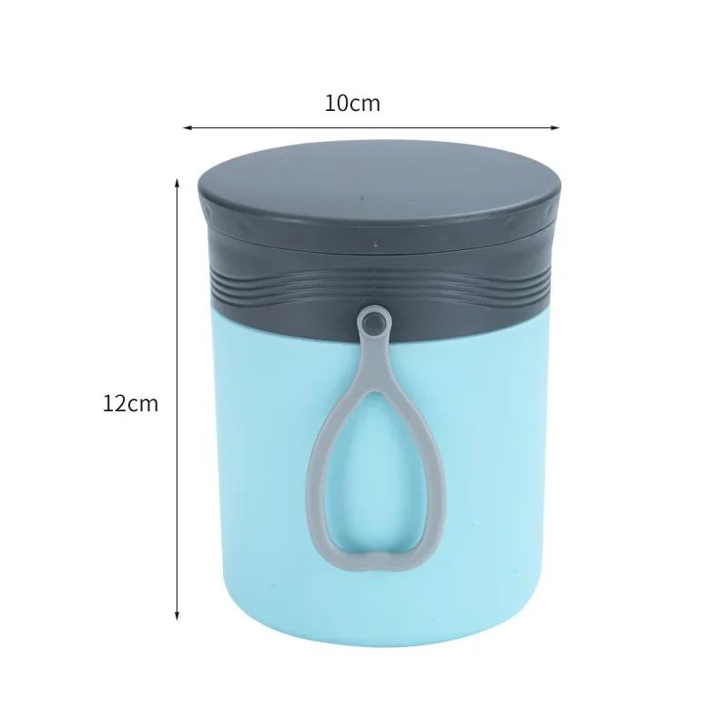 450ml Small Solid Color Microwave Sealed Lunch Box Mini Cooler for Work Soup Cup Portable Breakfast Cups Convenience Tools