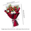 Crochet Flower Bouquet Handmade Knitted Faux Flower Gift Decor Preserved Flower for Festival Decorating Desktop Mother Day