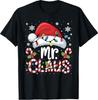 Mr and Mrs Claus Couples Matching Christmas T-Shirt Unisex T-Shirt
