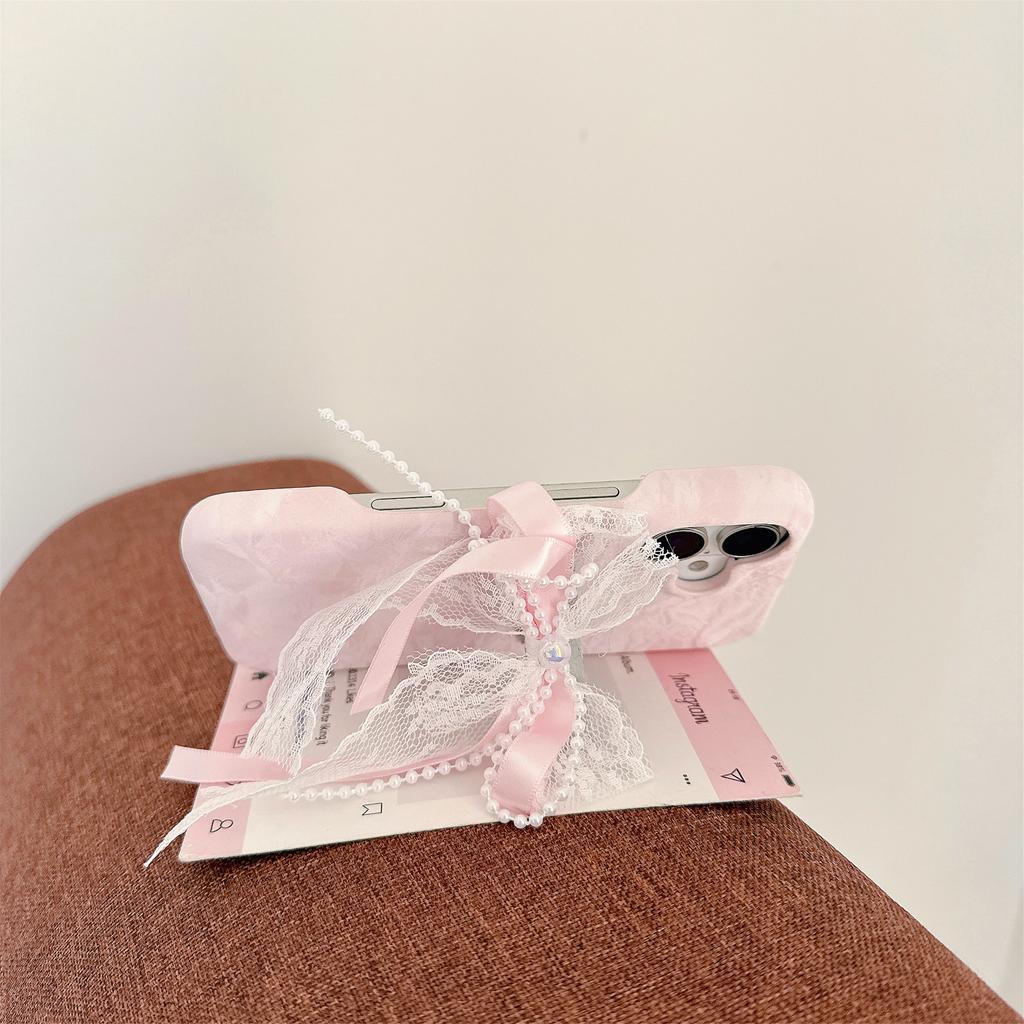 Cute Butterfly Bow Stand Stand Phone Case For iPhone 17 Pro Max 16 Plus 15 14 13 12 11 Comfortable Grip Shockproof Cover