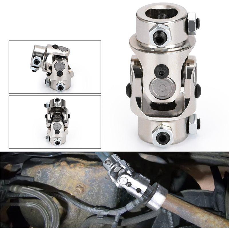 Giunto Cardanico Universale 3/4" DD X 3/4" DD Nichelato Albero Sterzo Singolo 83mm(3-1/4") Angolo di Lavoro 35 Gradi Parte Auto