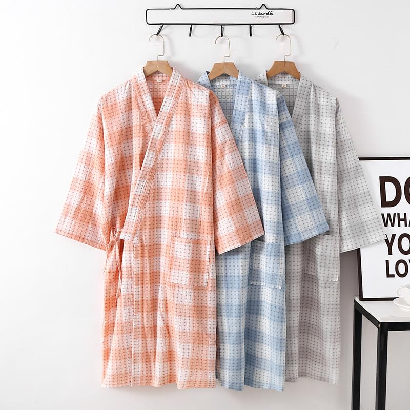 double after gentle on the cotton room autumn [ASHE RANGEEL] Pajamas, gauze, printed, bathrobe, 100% cotton, jinbei, women's, men's, women's, yukata,