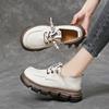 Weiche Lederschuhe - Frühling/Herbst Neuer Stil, mit Schnürung, Vielseitig und Bequem, Weiche Sohle.