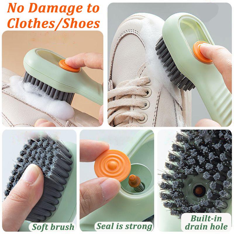 Multifunctional Liquid Shoe Brush Soft-bristled Long Handle Brush Shoe Clothing Board Brush Household Cleaning Tool