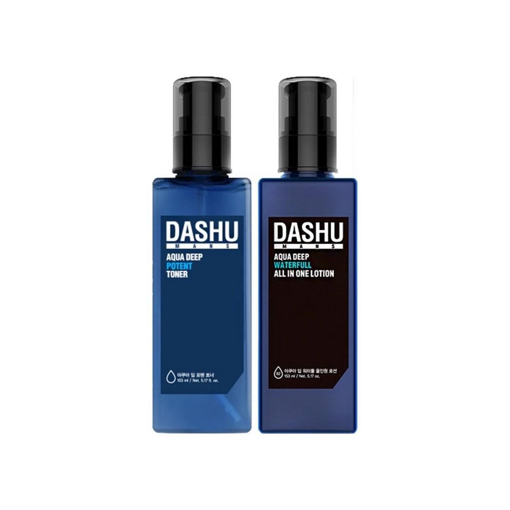 DASHU Men's Aqua Deep Poten Toner + Waterfull All-In-One Lotion Set