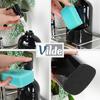 Kitchen Dishwashing Liquid Dispenser Sponge Container Scourer Black for Sink