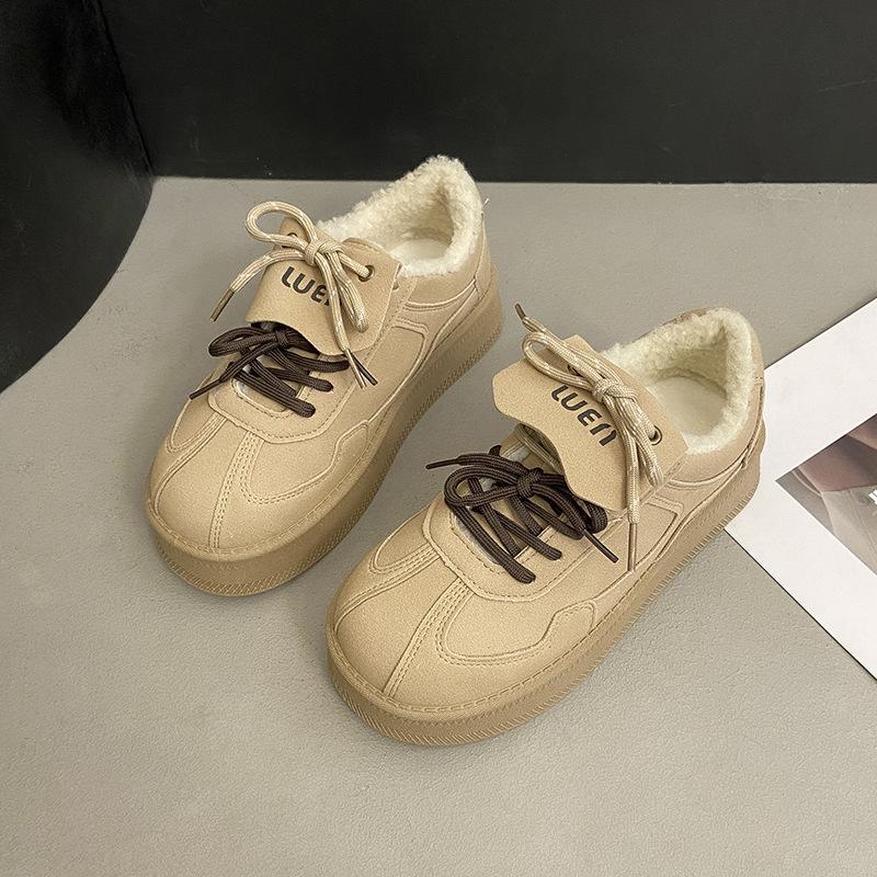 Frosted Thick-soled Leopard Print Snow Boots Women's Winter 2025 Winter New Mao Mao Shoes German Training Shoes Velvet Warm Cotton Shoes