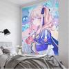 VIKAMA Japanese Anime Tapestry Wall Art Adorable Mizuki Akiyama Style Aesthetics Cute Home Decor for Bedrooms and Living Rooms