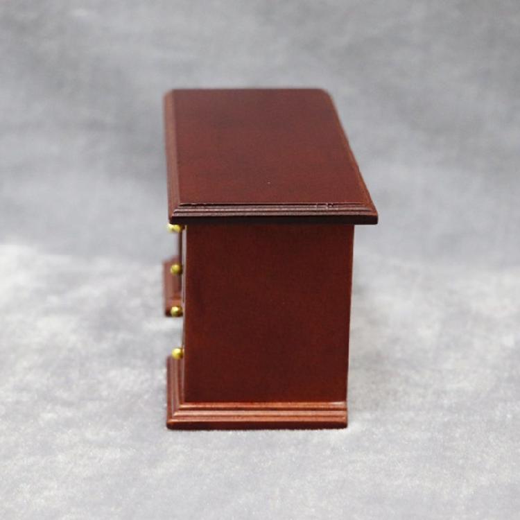 Realistic Miniature Wooden Office Desk With Chair 1/12 Scale Historical Study Room Addition For Models