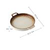 Double Ear Horizontal Texture Disc Ceramic Flat Plate Baking Plate Barbecue Plate Steak Plates Molecular Cooking Retro Tableware