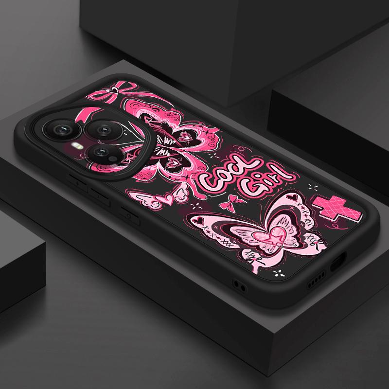 Cool Girl Butterfly Painting Case For Honor 400 Lite 200 Pro Shockproof Bumper Soft Cover Funda For Honor X9C Smart X8C Magic 7