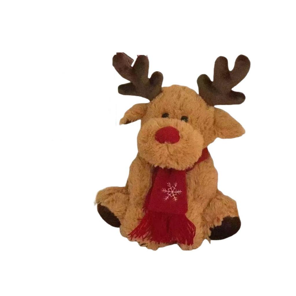 Christmas Little Deer Plush Toy, Cute Cartoon Elk Doll Figurine