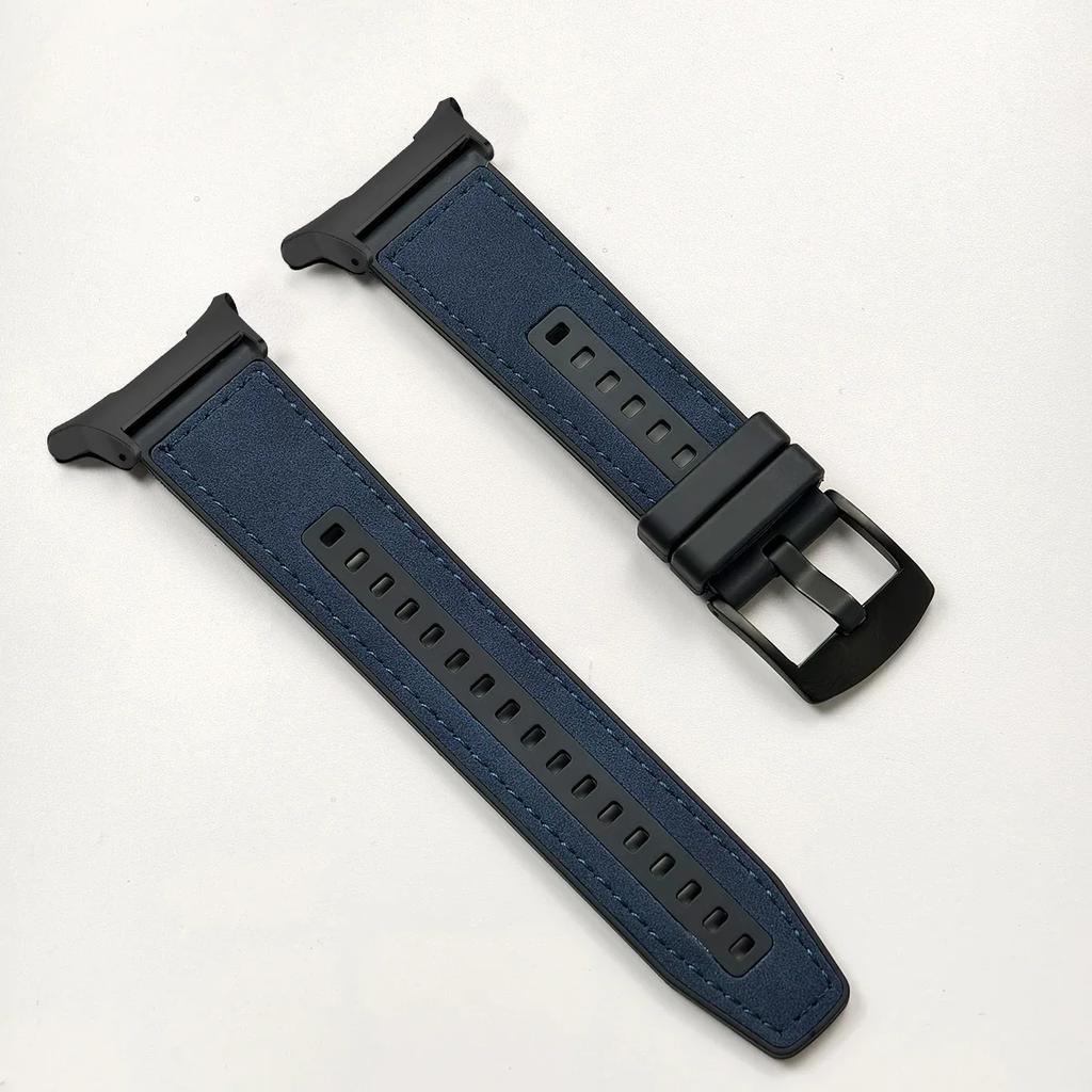 Leather Silicone Strap For Samsung Galaxy Watch 7 Ultra 47mm Sports Women Men Bracelet Band Loop For Samsung Watch 7 47mm Clasp