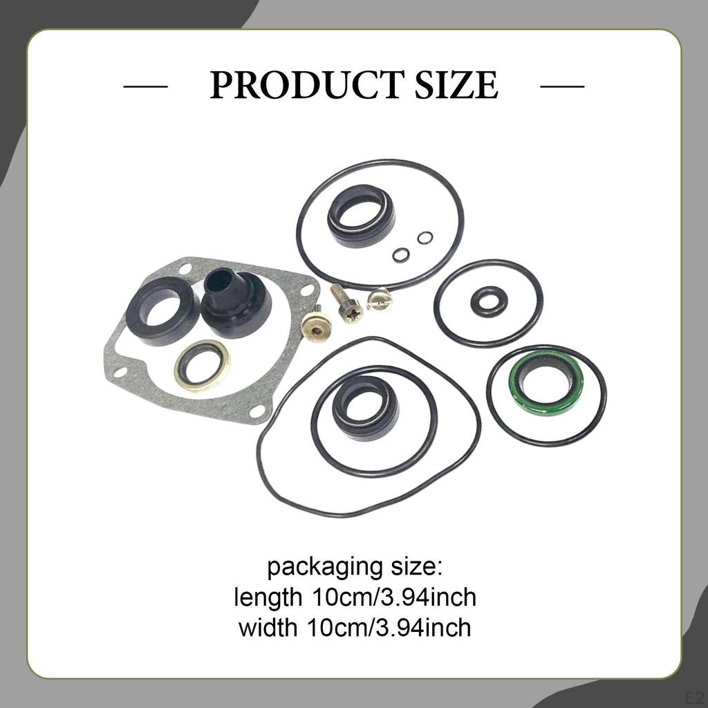 Lower Unit Gearcase Seal Kit Easy To Install Impact Resistant Rubber 433550