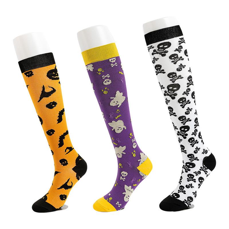 Men Women Stocking Socks Halloween Festival Sports Muscle Socks Soft Comfortable Leg Protection Pressure Compressing Funny Socks