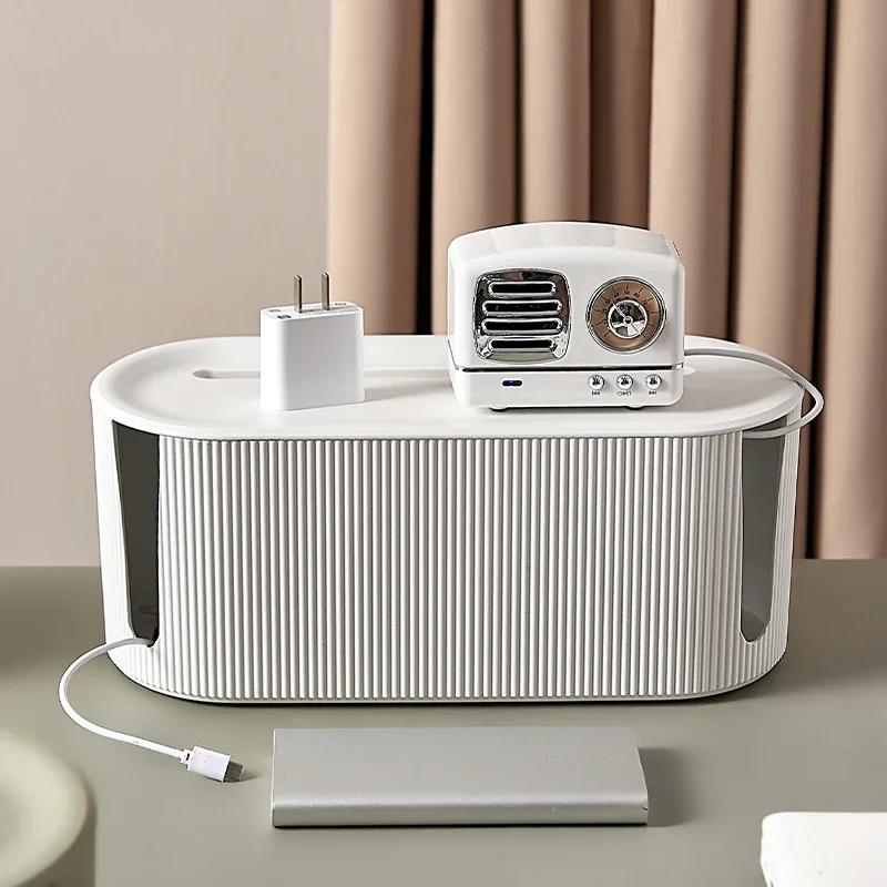 Nordic Plug Board Oppbevaringsboks Kabel Ledning Organizer Veske Socket Trådløs WiFi Router Armbånd Desktop Data Line Plug Holder Hylle