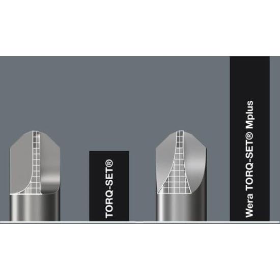 WERA Screwdriver TS2 Cutting 50mm Overall 066660 TORQ-SET Torque-Set Bit, 6.35mm Drive, Edge, Length,