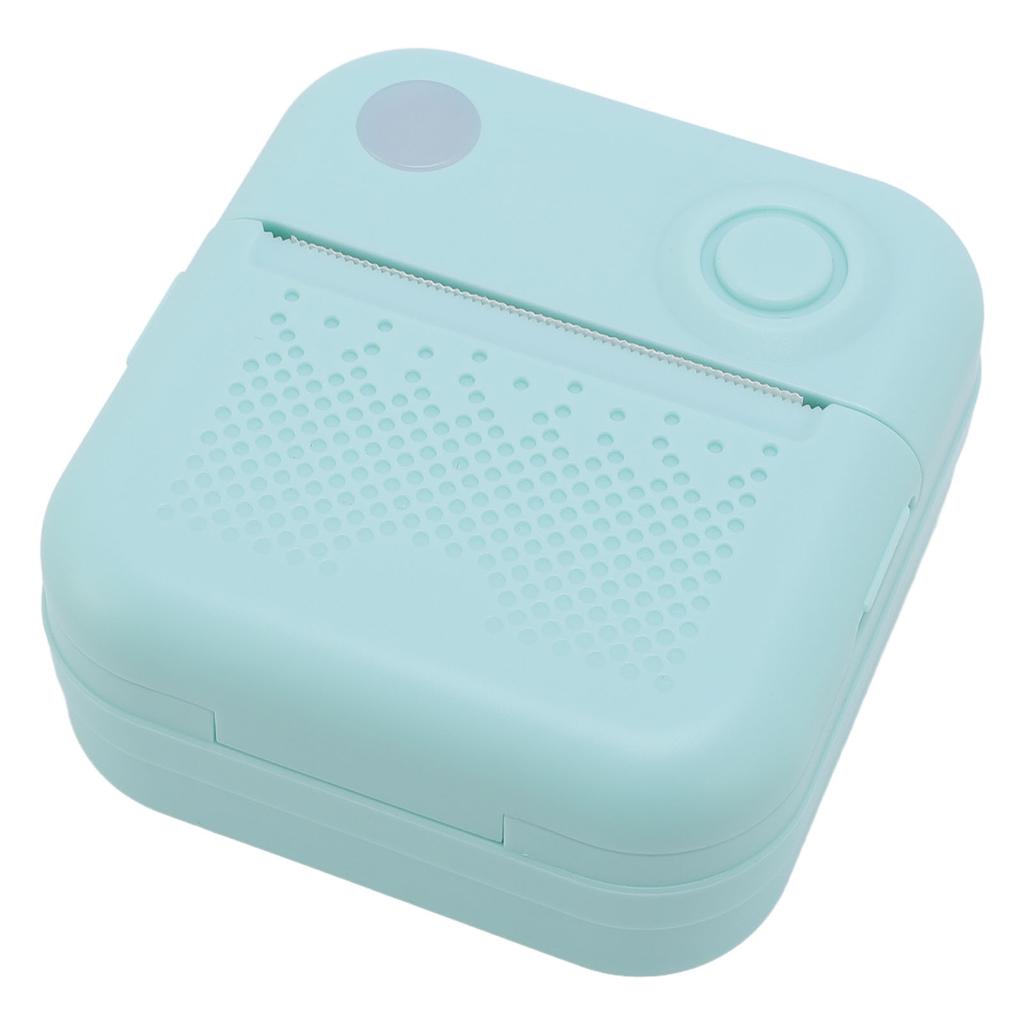 Portable Thermal Printer Rechargeable Printing Machine for Photo Document Shipping Label Built in 1200mAh Battery Cyan