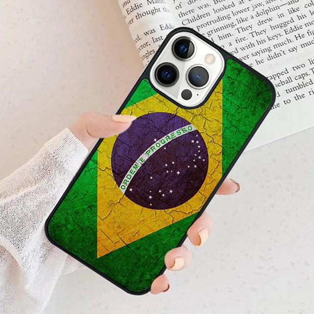 Brazil Brazilian Flag Art Phone Case Cover For iPhone 17 Air 15 16 11 13 14 Pro Max 12 Plus Max Fundas
