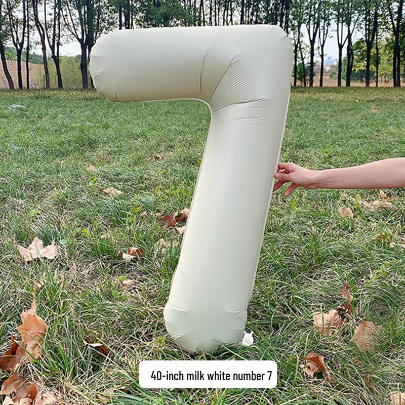 Large Milk White Number Balloons (32/40 inch) – Ideal for Kids' Birthday Parties and Outdoor Photo Props