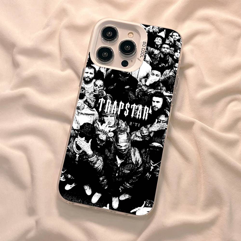 T-Trapstars Handyhülle Für IPhone 16 15 14 13 12 11 17 Pro Max Plus Farbe Silber Hülle