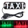 Светодиодный знак TAXI UBER с питанием от USB, Индикаторная лампа на лобовое стекло автомобиля, Декоративный световой сигнал для rideshare (совместных поездок)