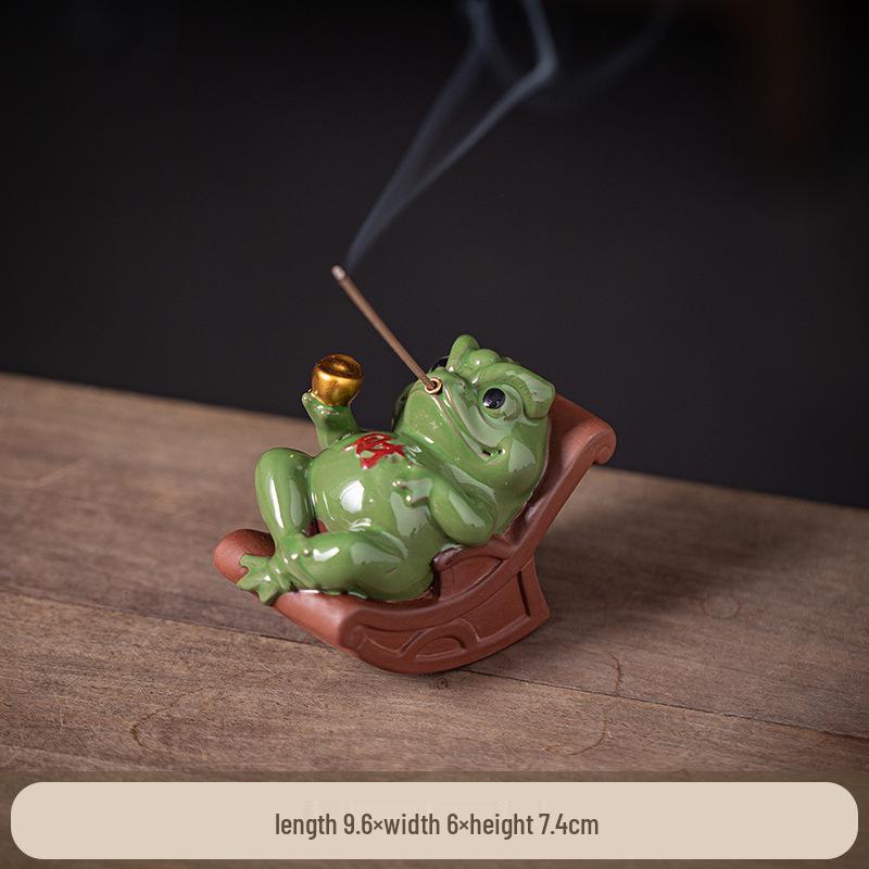 

Золотая жаба, подставка для благовоний, дзен, качающееся кресло, украшение для чайной церемонии