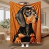 Dachshund Dog Art, Pet Lover Gift, Soft Cozy Blanket, Realistic Puppy Design, Multi-Purpose Home Decor, Warm Comfort Throw