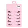 Halv øyevipper 5 par naturlige fluffy falske øyevipper Manga Lash 3D Faux Mink vipper Myk vingede vippeforlengelse Makeup Tool