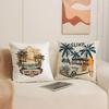 American Classic Beach Style Cushion Cover Silky Elegant Comfort Sofa Bed Invisible Zipper Beach Pillowcase