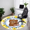 1 Stück Teddybär Stuhl Teppich für Büro, Rutschfest, Weich und Langlebig Freizeit Teppich, Perfekt für Büro, Wohnzimmer yy251103111