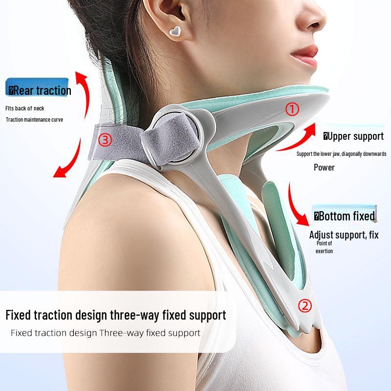 Halsstütze der fünften Generation, verstellbar: Anti-Verbiegungs-Traktionsgerät für Erwachsene & Kinder