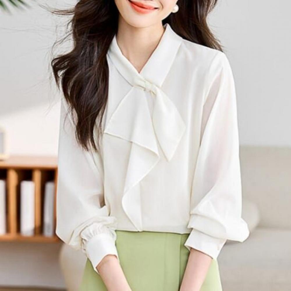 Navava Romantic Frill Scarf Neck Long Sleeve Blouse Nb1937