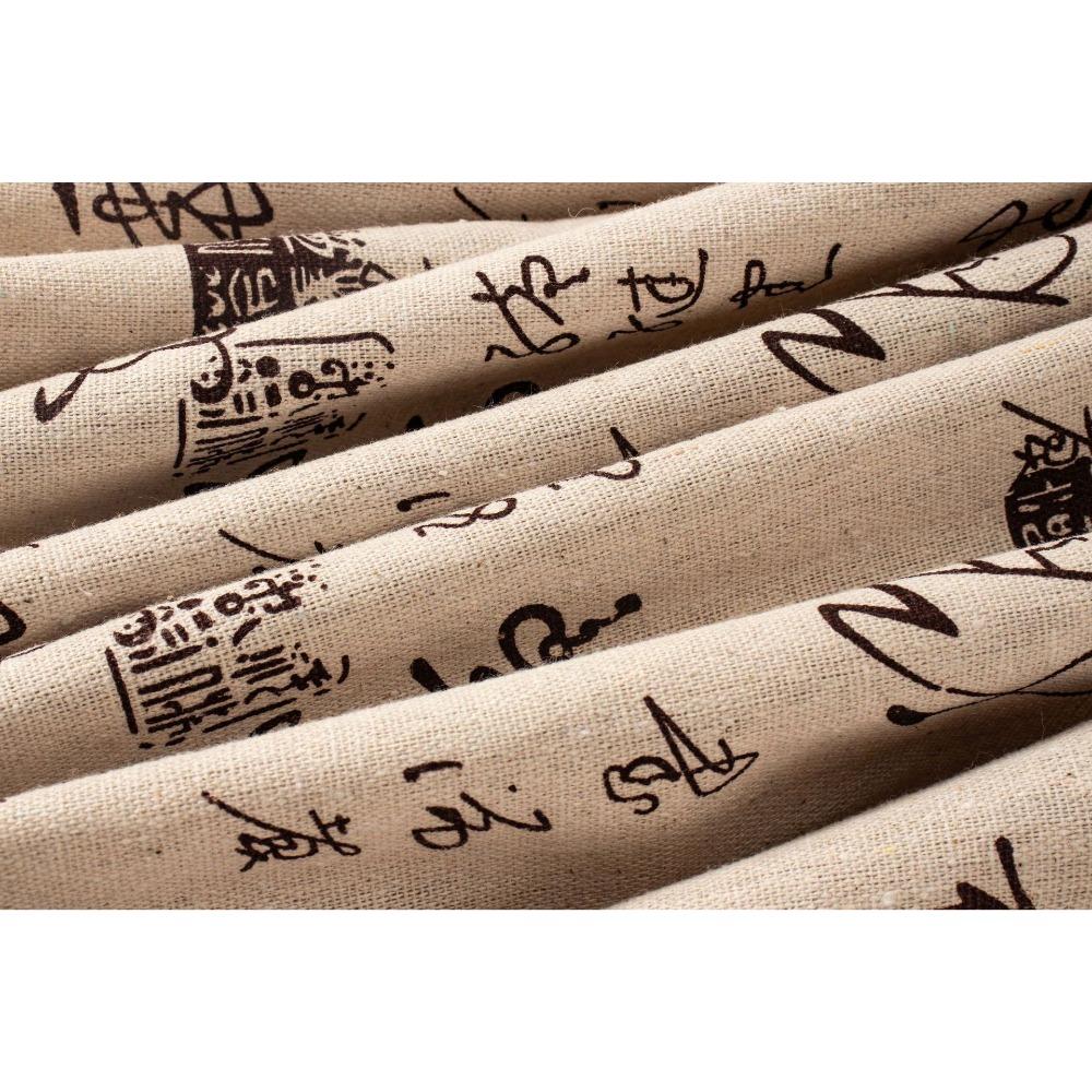 

Chinese Character Printed Linen Tablecloth 150×50cm/200×150cm Dust Cover 150×50cm бежевый