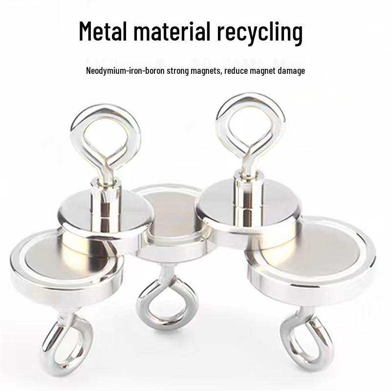 Neodymium Iron Boron Strong Magnetic Hook with No-Drill Stainless Steel Eye
