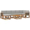 Outdoor Sofa Set 8 Pcs Natural and Light Grey Polyester