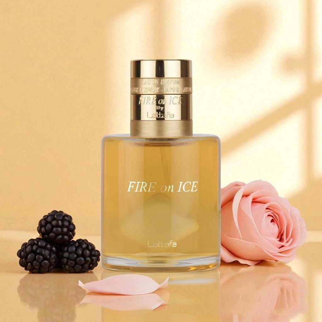 Lattafa FIRE On ICE Profumo, Fragranza Araba di Dubai, Profumo a Lunga Durata, Eau De Parfum Unisex, Qualità Premium meno