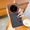 For Xiaomi 13 Ultra/14 Ultra/15 Ultra/ Case Color Clash Luxury PU Leather Skin Protective Back Metal Lens Button Soft Case Cover