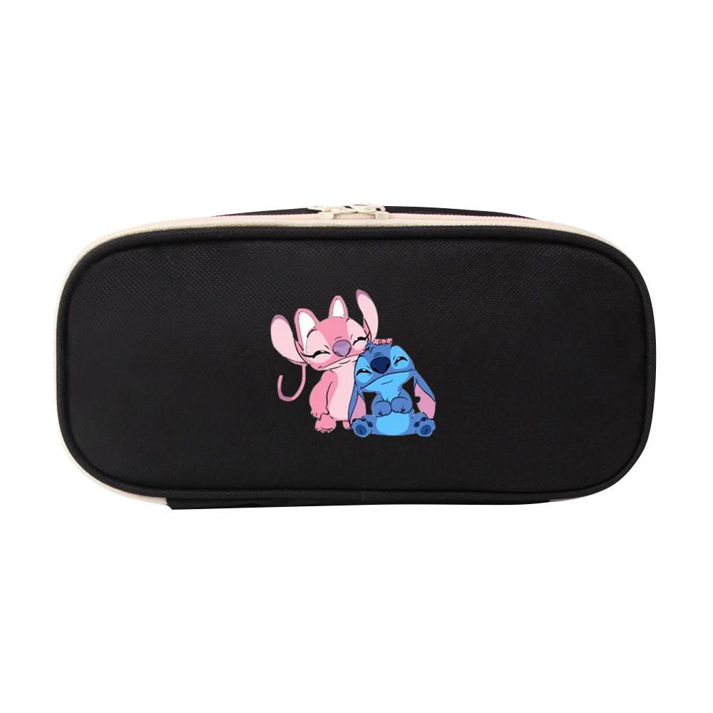 Stitch Colorful Pencil Case Canvas Storage Bag For Elementary School Students