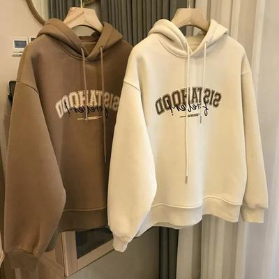 Maglione imbottito e ispessito da donna per autunno e inverno, stile pigro, giacca con cappuccio larga