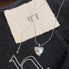 Women's High-End Silver Heart & Star Pendant Necklace - Versatile Long Sweater Chain