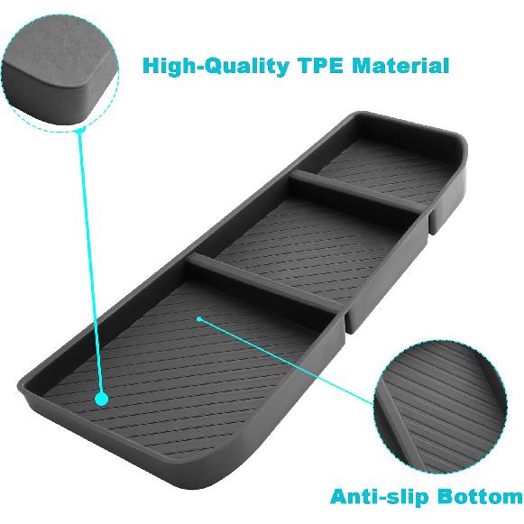 CDEFG for 2023 2024 2025 Chevy Silverado GMC Sierra Lower Console Organizer, Silverado Sierra 1500 Accessories Center Console Organizer Glove Box