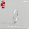 Solid 999 Sterling Silver Plain Band Ring: Unisex Simple Tail or Index Finger Ring