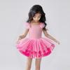 Girls' Summer Ballet Dress: Dance Costume with Suspender Leotard & Grading Skirt