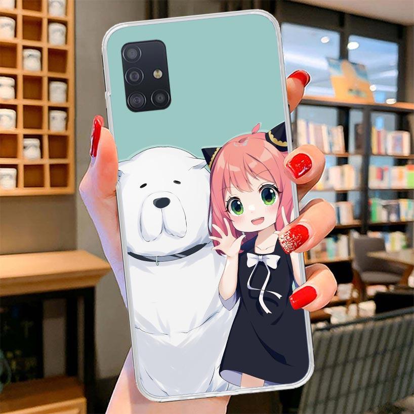 Spy Family Anya Cute Cover Phone Case For Samsung Galaxy A12 A22 A32 A52 A72 A02S Phone Case Note 20 Ultra 10 S10 Plus A51 A71 A