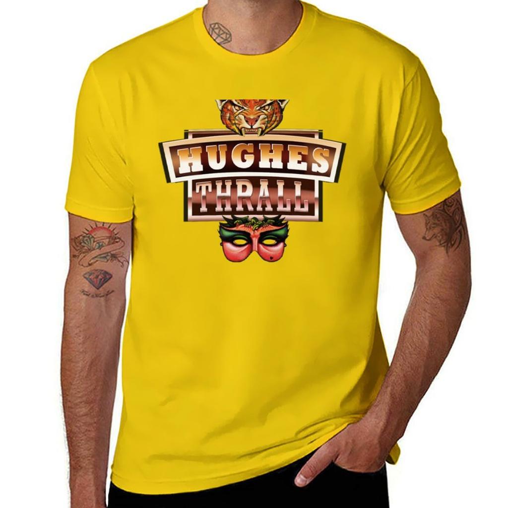 Hughes Thrall T-Shirt Quick Drying Shirts Graphic Tees Aesthetic Clothes Mens Big and Tall T Shirts