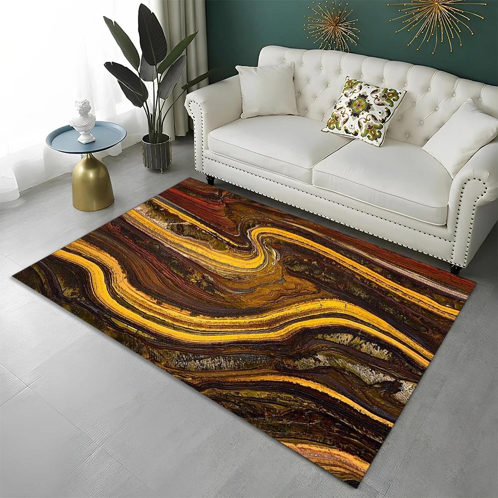 3D Colour Splendid Gold Nordic Marble Carpet Rug for Home Living Room Bedroom Sofa Doormat Decor,kid Area Rug Non-slip Floor Mat