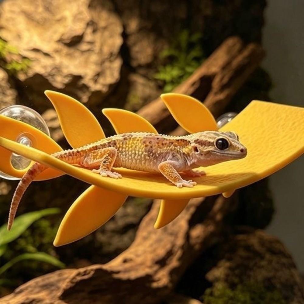 Leaf Shape Lizard Habitat Leaf Simulated Leaves Suction Cups Resting Terrace Plastic Naturalistic Climbing Rest