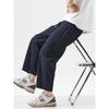 Mingge | New loose straight cotton eight-point pants men's solid color simple and versatile sports casual pants