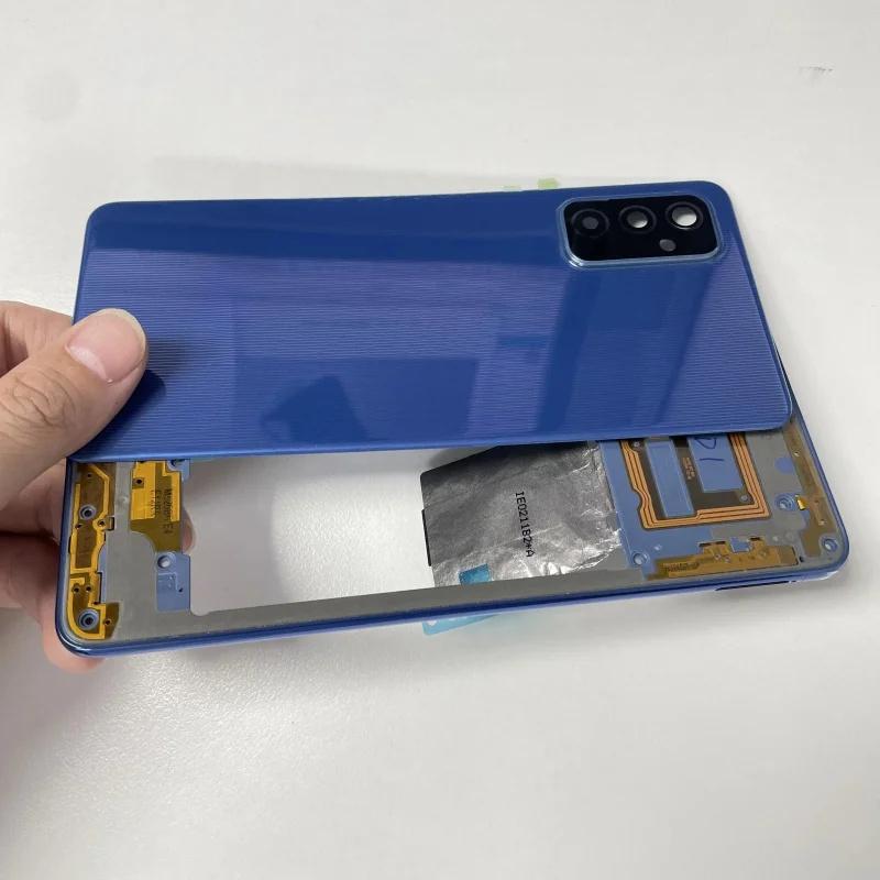 Full Housing Case Middle Frame Battery Back Cover Rear with Camera Lens Repair Parts For Samsung Galaxy M52 5G M526